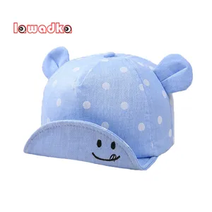 Детская шапка с улыбкой Lawadka, шапка для мальчиков, летняя шапка от солнца, шапки с ушами, аксессуары
