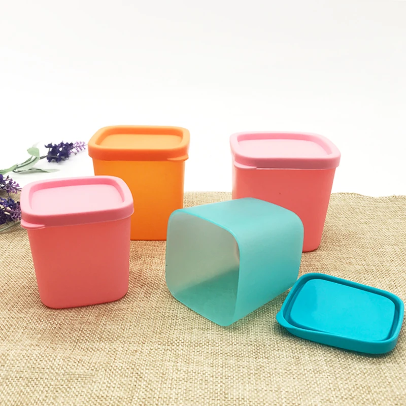 Кухонные пластиковые мини банки и крышки для хранения 1 шт. 230 мл коробка приправ с