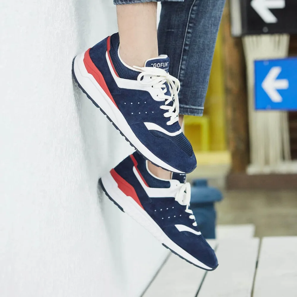 

3 xiaomi mijia 90 points leather retro casual shoes sports shoes breathable refreshing mesh men for smart home