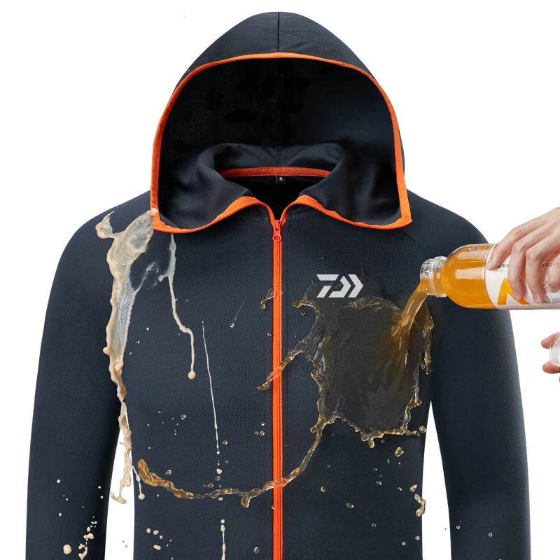 

DAIWA Fishing Clothes Tech Hydrophobic Clothing Brand Listing Casual kleding Outdoor Camping Hooded Jackets Ice silk Waterproof