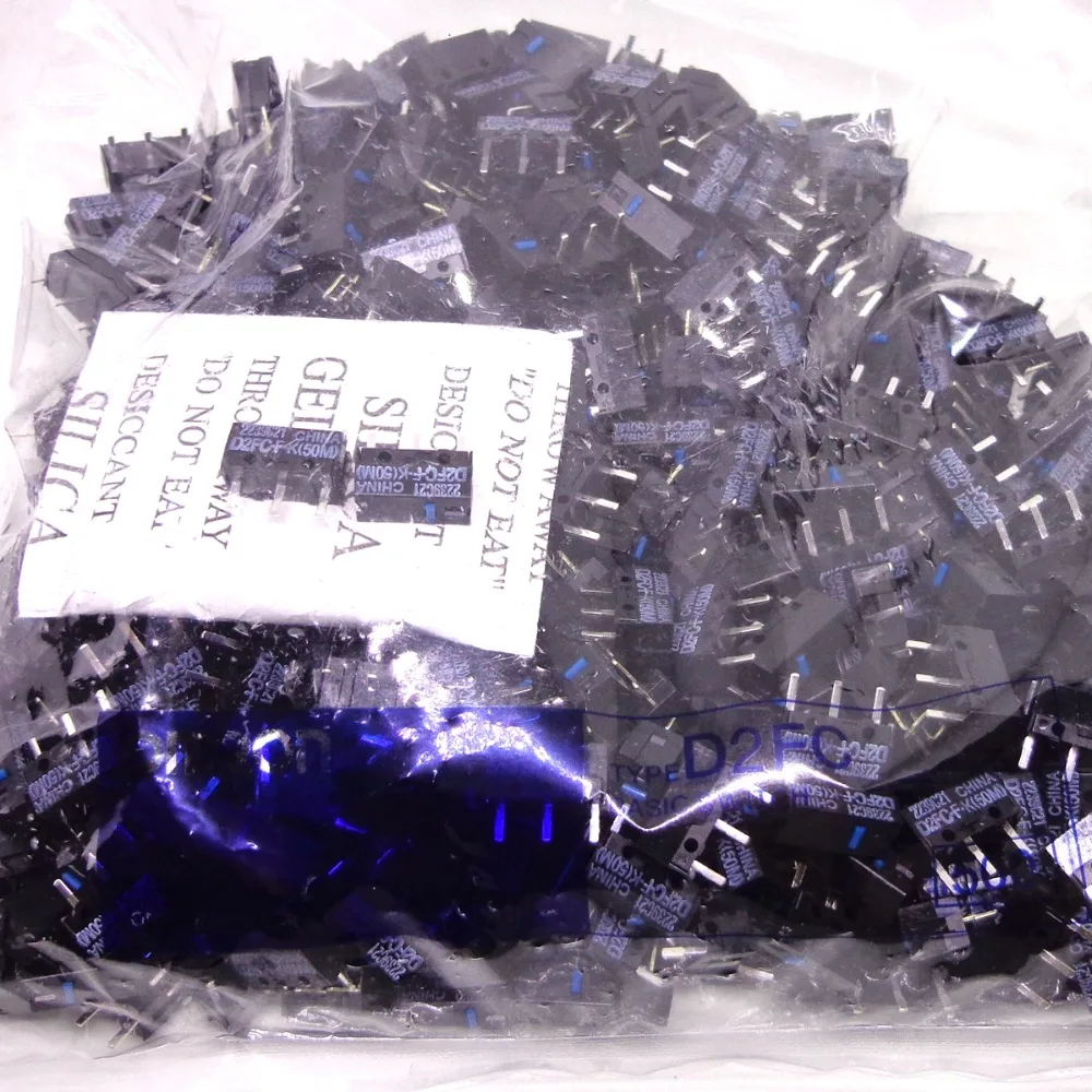

50PCS OMRON mouse micro switch D2FC-F-7N 10m 20m OF D2FC-F-K(50M) -RZ D2F-01F -L D2F -01FL -01F-T D2F-F-3-7 D2LS-21 DG2 DG4 T85