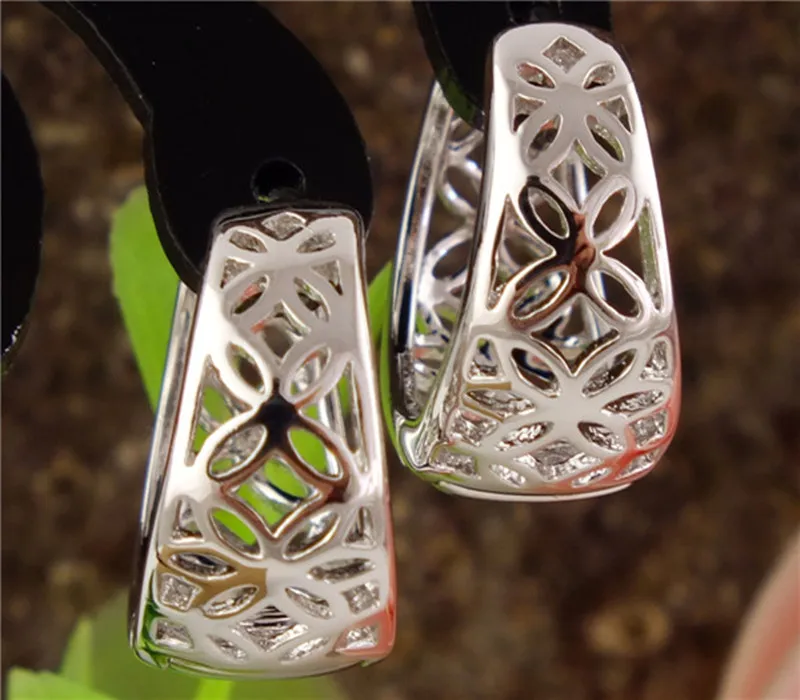 Женские серьги кольца H:HYDE серебристые сережки с полым покрытием оптом 1 пара|hoop