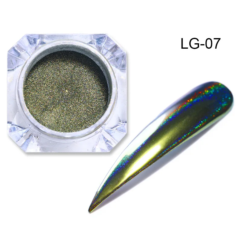 0.2g Pattern-17 Блеск для ногтей Порошковая голографическая Chorme зеркальная Серебристая красная пудра для ногтей пигментная пыль украшения для маникюра - Цвет: 0.2g Pattern-17