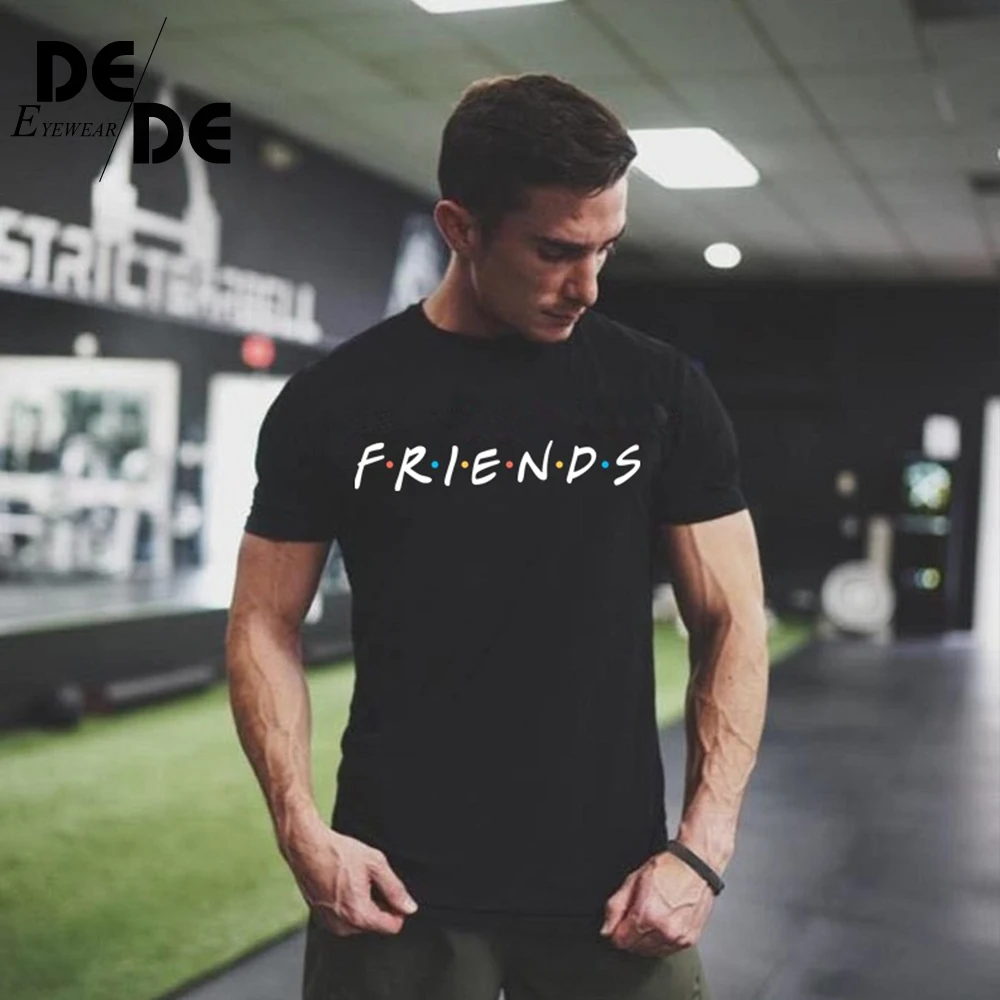 2019 New summer mens fashion t shirts friends print shirt male Clothing Man fitness casual T-Shirts men cotton | Мужская одежда