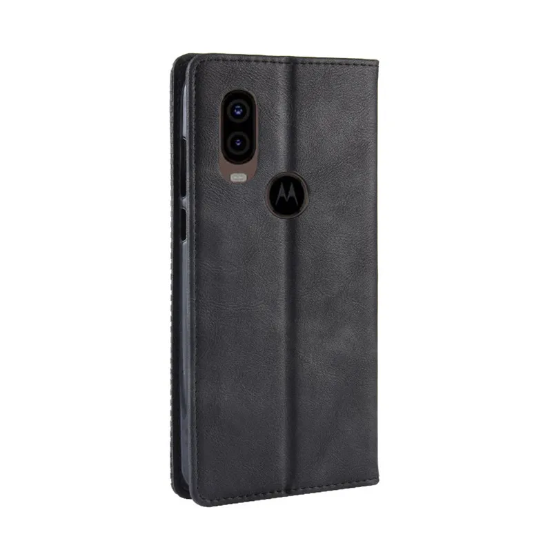 Чехол для Motorola One Vision в винтажном стиле из искусственной кожи, чехол-книжка для MOTO OneVision One Action, 6,3 дюйма