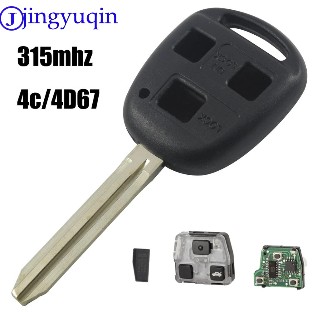Дистанционный ключ jingyuqin 315 МГц для Toyota RAV4 Prado Tarago Kluger Avensis Lexus RX330 RX350 2007-2009 HYQ12BBT Chip