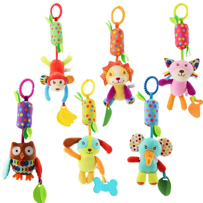Baby Cartoon Developmental Toys Infant Plush Toy Bed Wind Chimes Rattles Bell Crib Hanging Bells | Игрушки и хобби