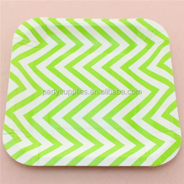 1200 шт 7 ''квадратная бумажная тарелка для детского душа Свадебная вечеринка