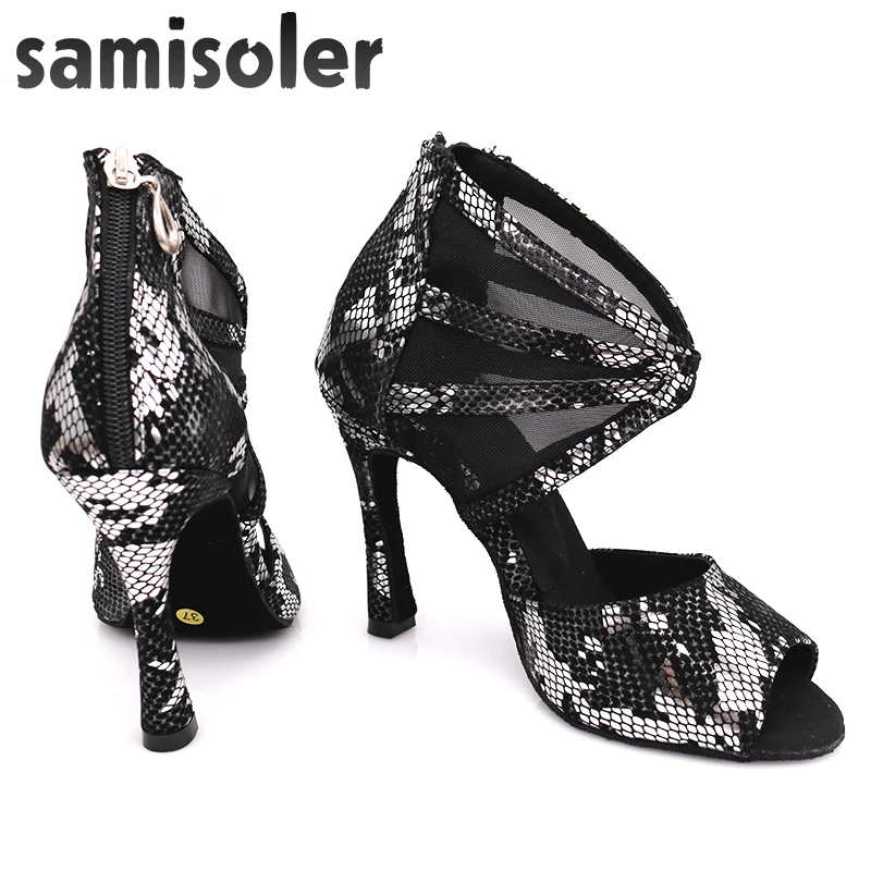 Обувь для бальных танцев Samisoler коричневая обувь латинских новинка 2019|Обувь