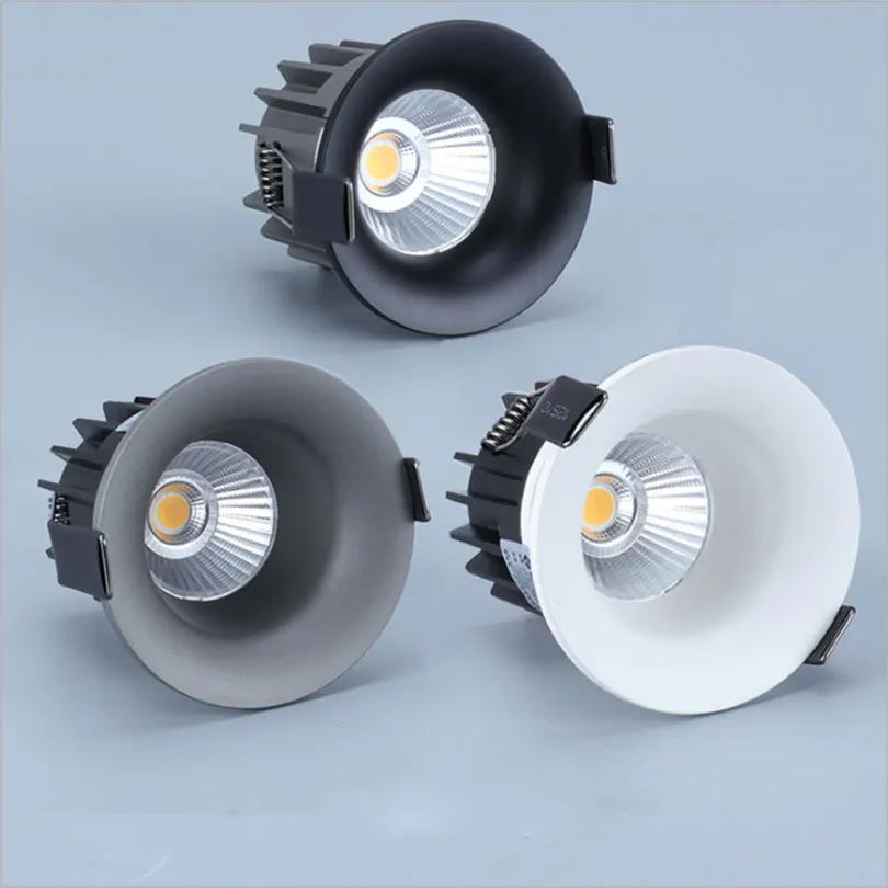 

High Quality COB 5W 7W 10W 12W 15W LED Downlights Dimmable AC110V 220V Recessed Ceiling Lamps Spotlight Indoor Lighting CE&RoHS