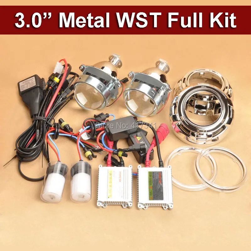 3 дюймовые металлические WST HID Биксеноновые линзы для проектора полный комплект 35