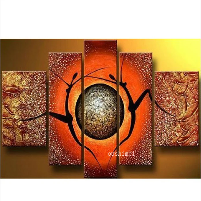 5 шт./компл. современная абстрактная танцор берегу город Венеция картина маслом