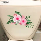 ZTTZDY 23*12,3 см, декоративная настенная наклейка с акварельными цветами для домашней комнаты, туалетный стикер, Классическая художественная наклейка