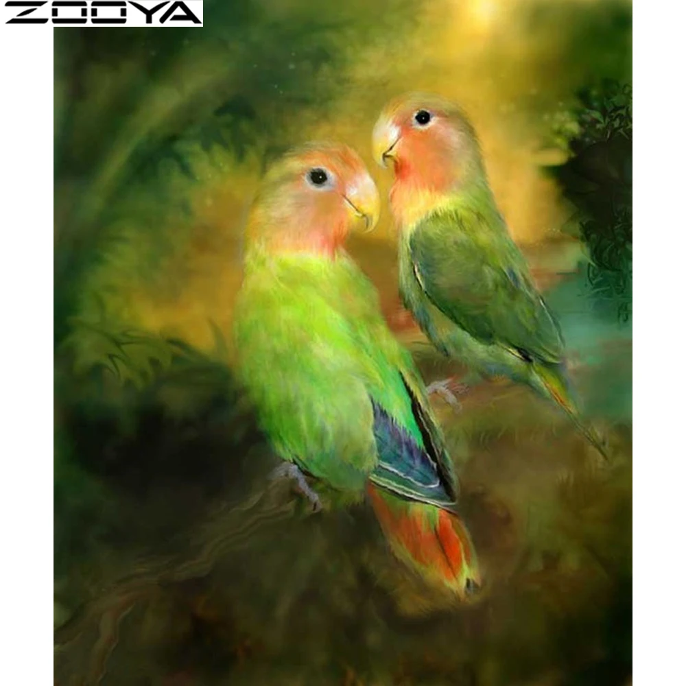 ZOOYA 5D алмазная живопись Птицы рукоделие Алмазная вышивка круглый кристалл Смола