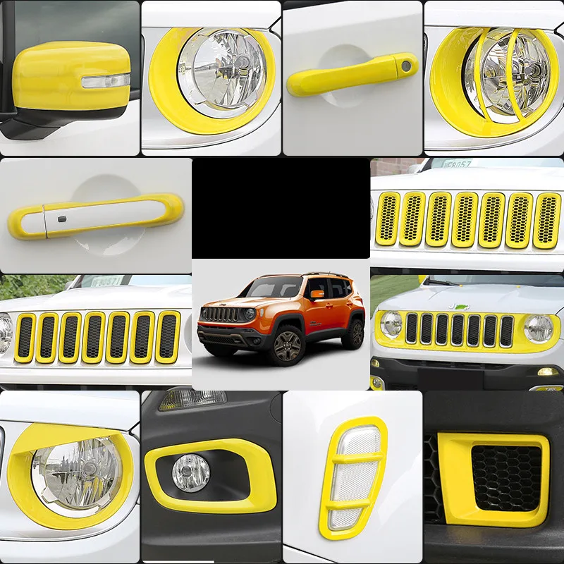 Желтая задняя рамка из АБС-пластика для гоночных автомобилей Jeep Renegade ACA154A |