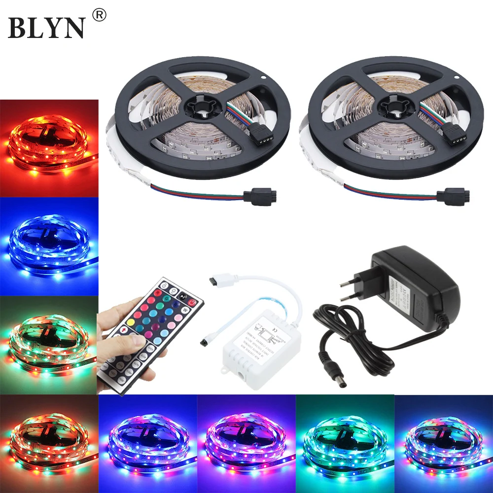 10 м 2835 Водонепроницаемый RGB Светодиодные ленты DC12V гибкая светодиодная лента