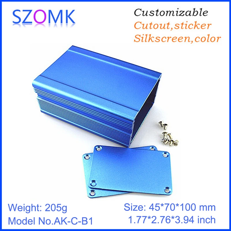 

4 pieces, 45*70*100mm szomk aluminum case project box electronics outlet enclosure aluminum extruded amplifier distribution box