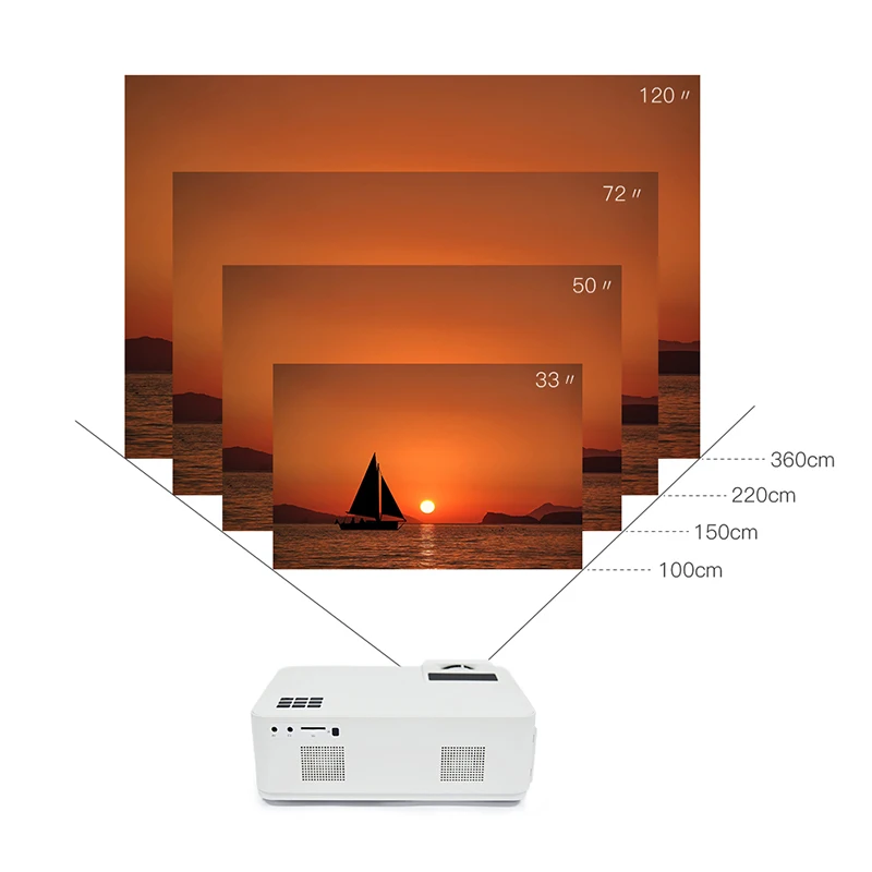 Умный проектор Wi Fi Everycom CM2 HD 720 P 4000 люмен LED видео игры дома кино развёртки