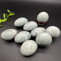 natural stone green jade quartz crystal eggs with wood stand natural gemstone chakra healing reiki stote