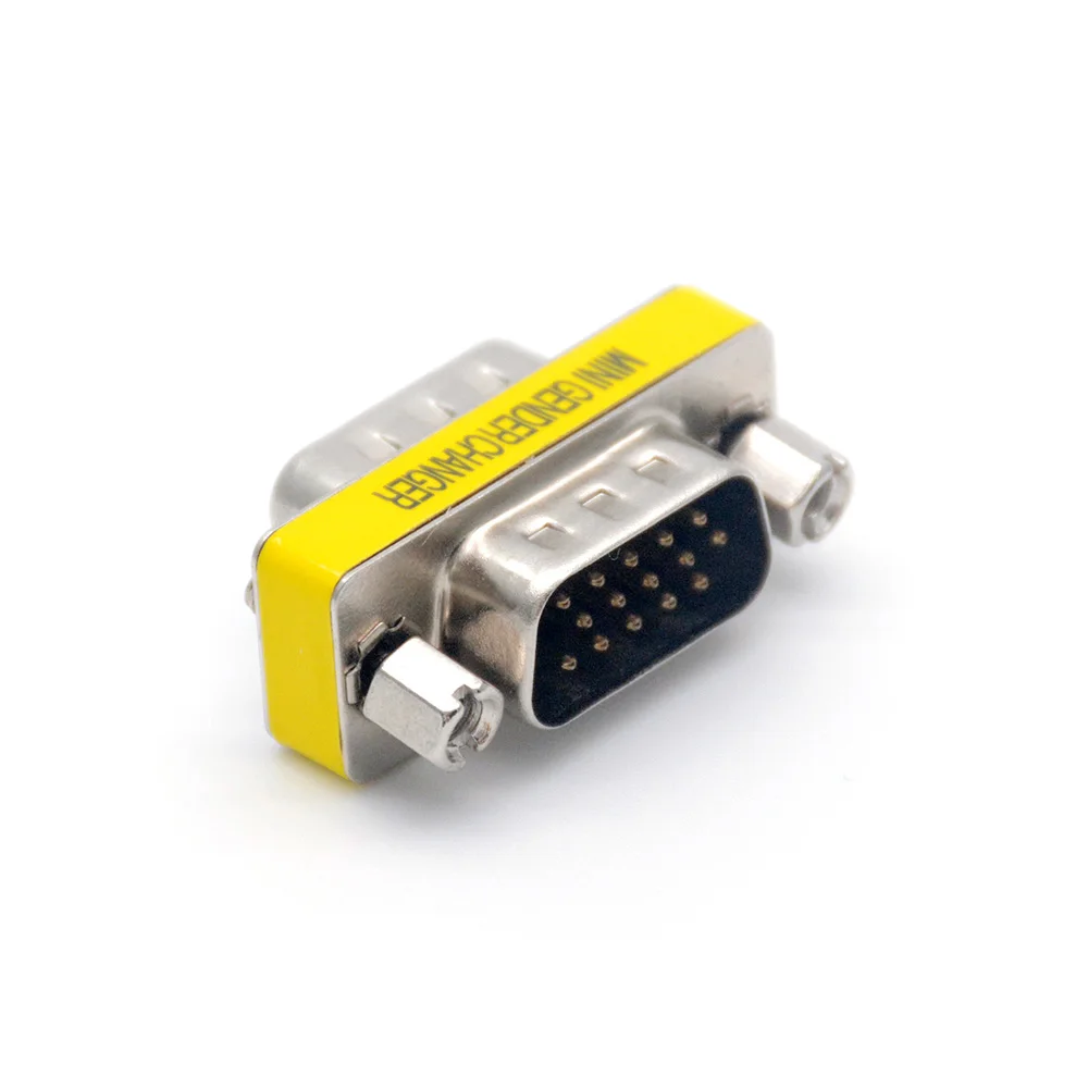 Горячий D Sub DB15 VGA разъем Папа папа мини адаптер для смены пола 15 Pin M/M