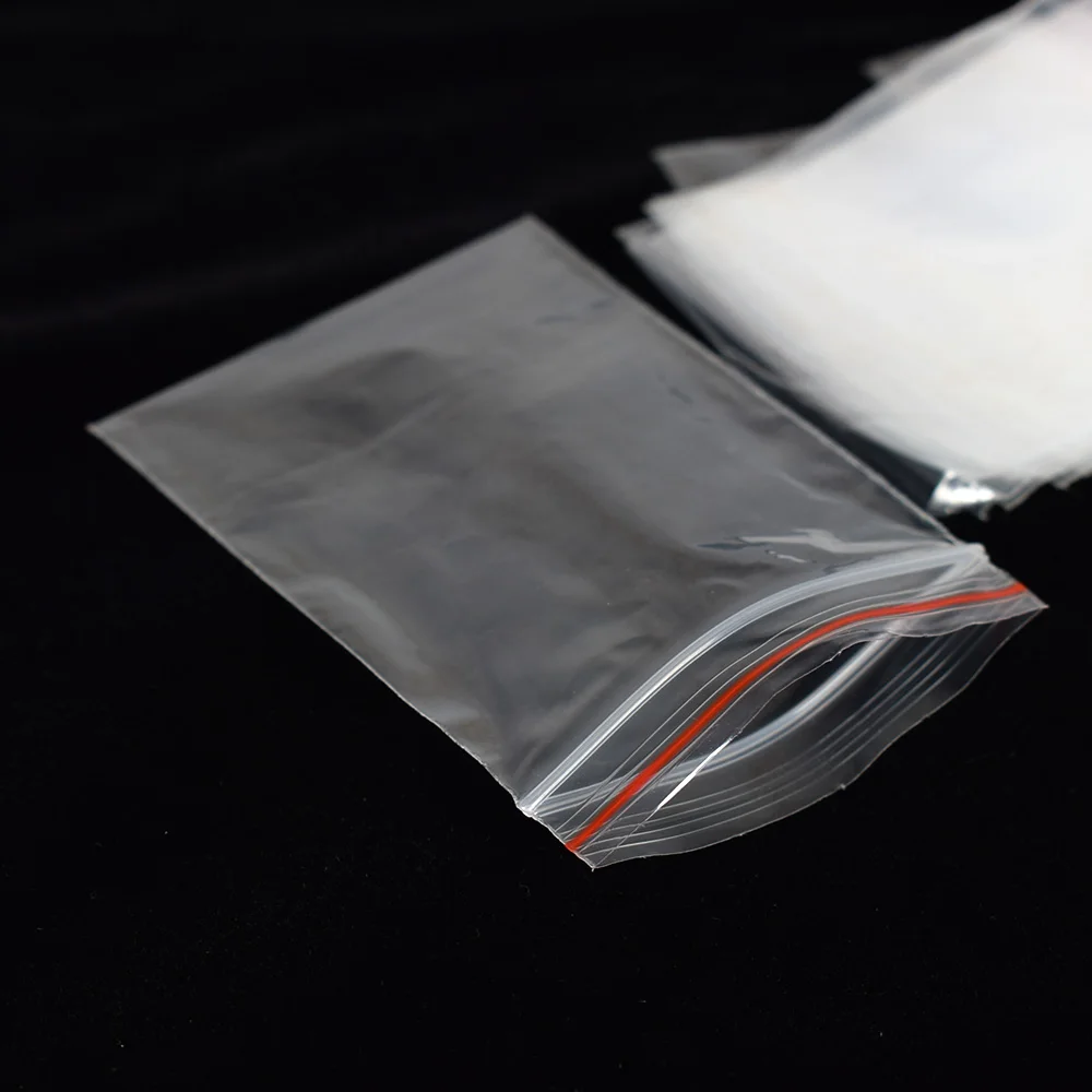 100 шт толстые прозрачные пластиковые пакеты Ziplock с застежкой-молнией, многоцветные пластиковые Полиэтиленовые прозрачные пакеты для упаковки ювелирных изделий
