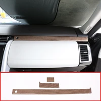 3pcs sands wood grain style for land rover discovery 5 lr5 l462 2017 2018 abs plastic central control storage strips trim lhd