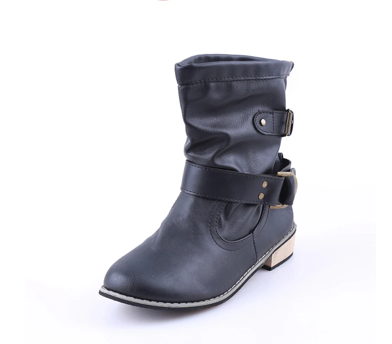 Women Sport Hiking Shoes PU Leather Motorcycle Boots Biker Punk Combot Booties Platform Ankle | Спорт и развлечения