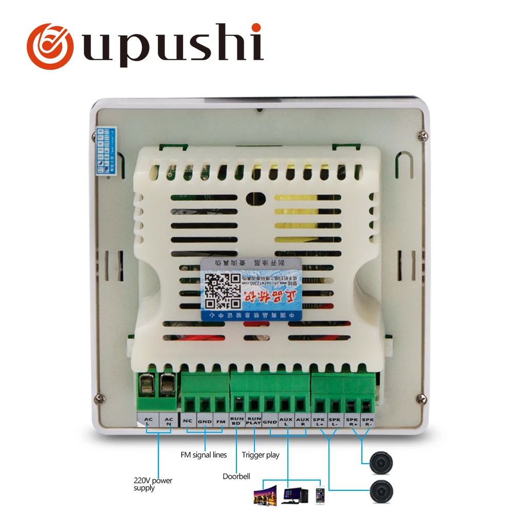OUPUSHI A0+ CE502 ceilingspeaker и amplifer семейная фоновая музыкальная система с fm/sd/blutooths