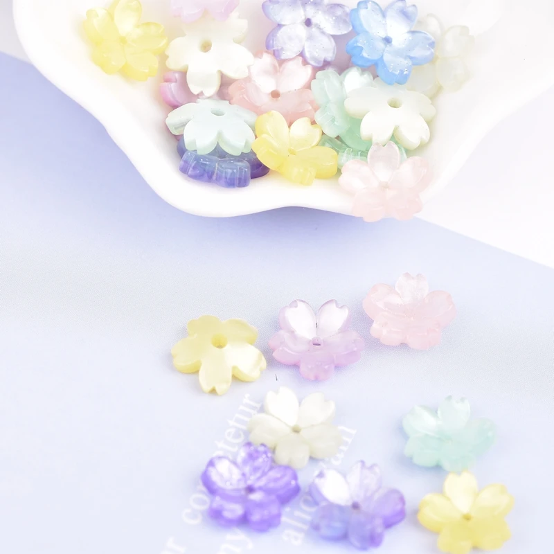 Acrylic flower DIY jewelry accessories candy color earring bracelet finding making supplies 10PCS | Украшения и аксессуары