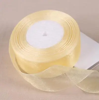 Light rice yellow 4 см ширина 45 м длинные прозрачные рождественские украшения Снежная лента упаковка для выпечки ленты ссылка 2 - Цвет: Light rice yellow
