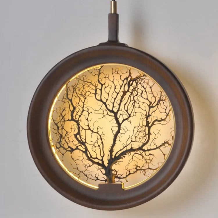 

Led Pendant Lights Bar Hill Hanglamp Circle Wood Modern Pendant Lamp Creative Iron Tree Living Room Bedroom Suspension Luminaire