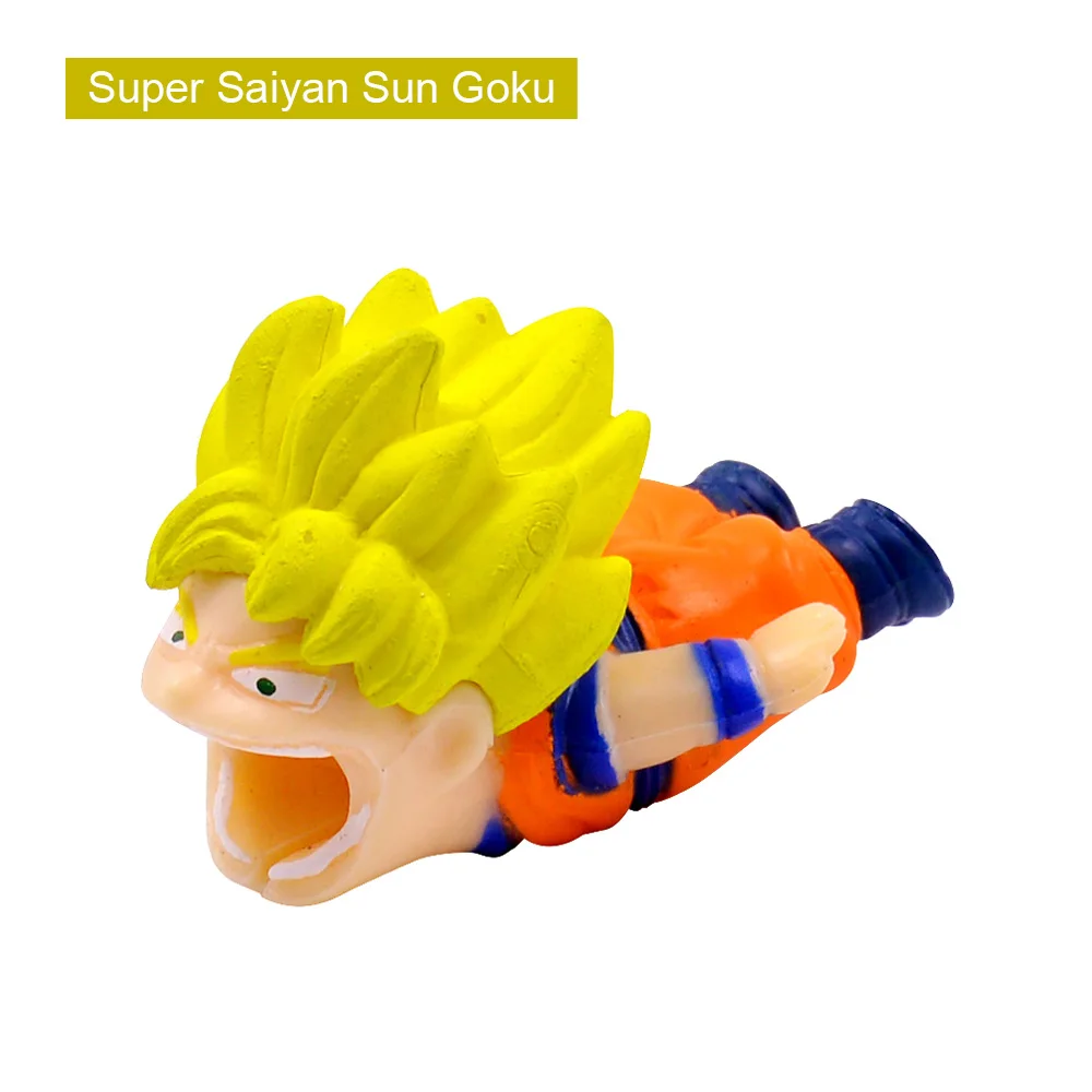 Super Sun Goku CHIPAL укусы животных кабель протектор для iPhone Кабельный органайзер Chompers мультфильм Чоппер Луффи милые животные укусы держатель Winder - Цвет: Super Sun Goku