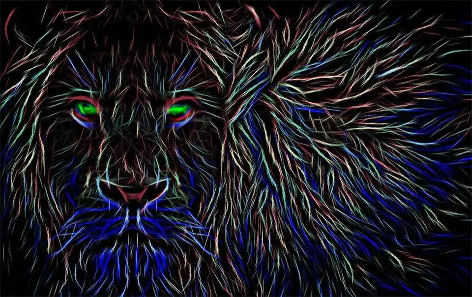 Настенные 3d обои на заказ живопись с изображением Льва тигра настенные фрески