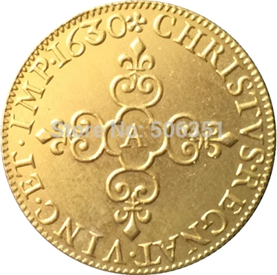 Франция Людовик XIII монета 1620-1643 различная Дата 24 монеты КОПИЯ - Цвет: 1630