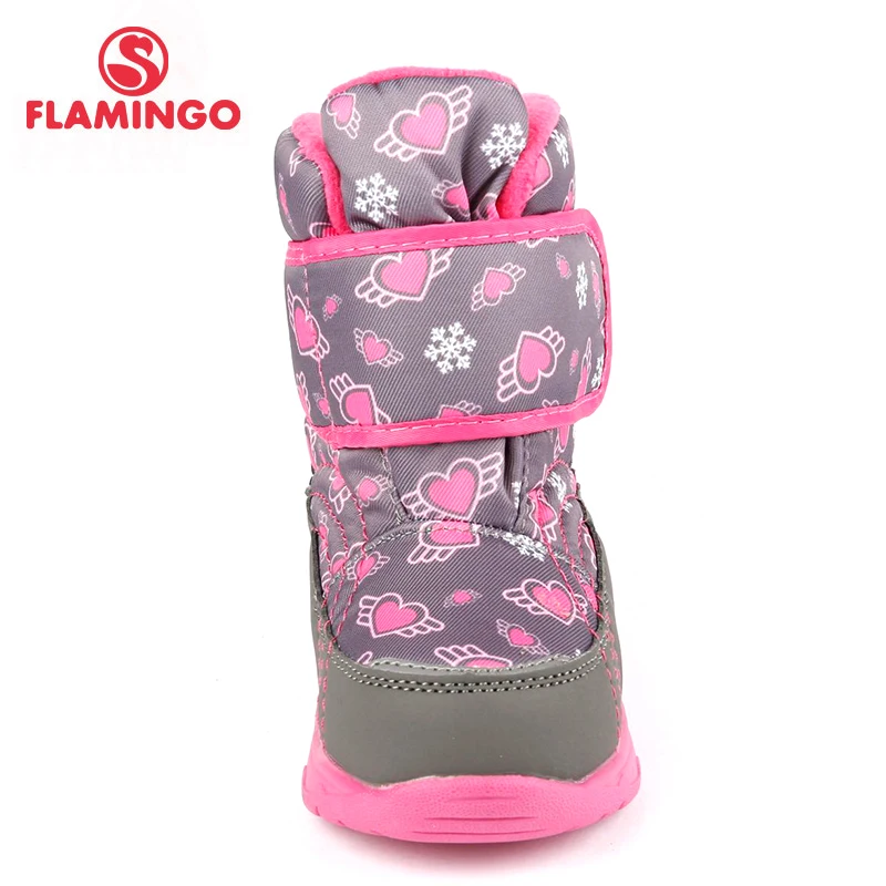 Водонепроницаемые теплые зимние модные ботинки с фламинго шерстяные