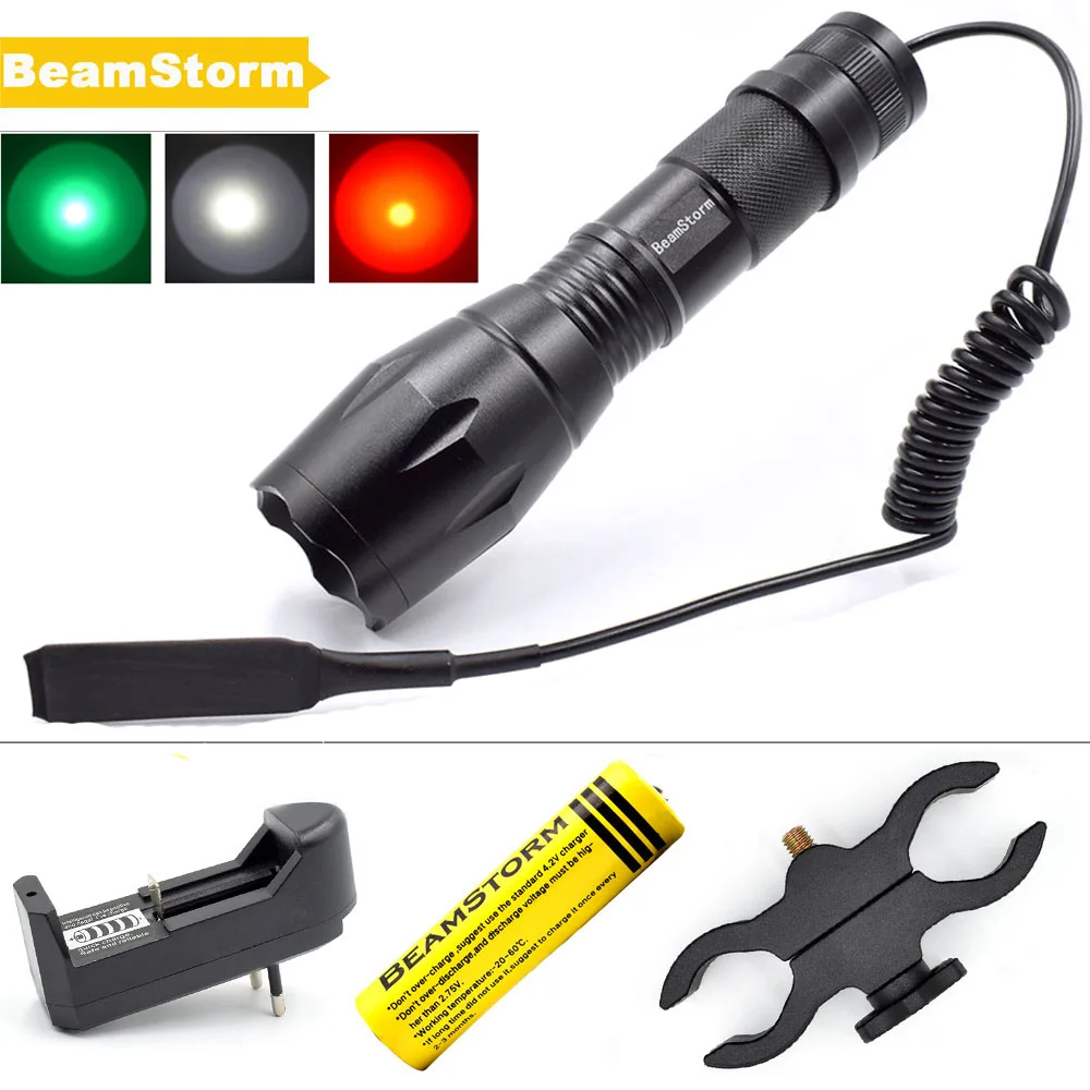 Beamstorm fl 15 Масштабируемые светодиодный фонарик 1000 люмен T6 Q5 зеленый красный белый