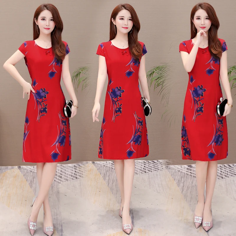 

new Summer dress woman in the long paragraph floral loose sleeveless dress cotton silk women's dress plus size S-6XL