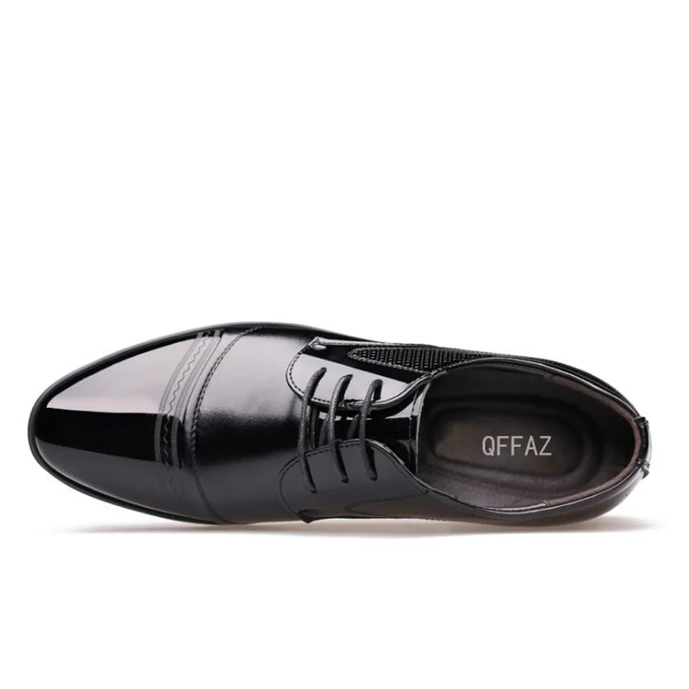 QFFAZ New Spring Fashion Oxford Business Men Shoes Genuine Leather High Quality Soft Casual Breathable Men's Flats man | Обувь