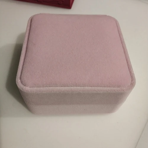 pink box size JYX Изысканная бархатная шкатулка для ювелирных изделий бархатный материал для женского дня и Дня матери подарок для вашего любимого любовника и семьи - Цвет: pink box size