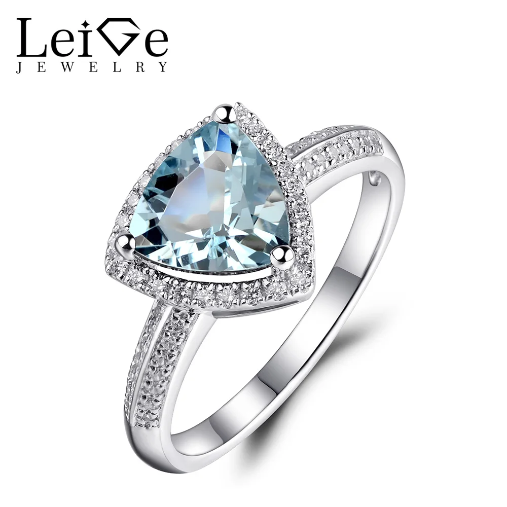 Женское кольцо с аквамарином обручальное натуральным драгоценным камнем 8 х8 мм |