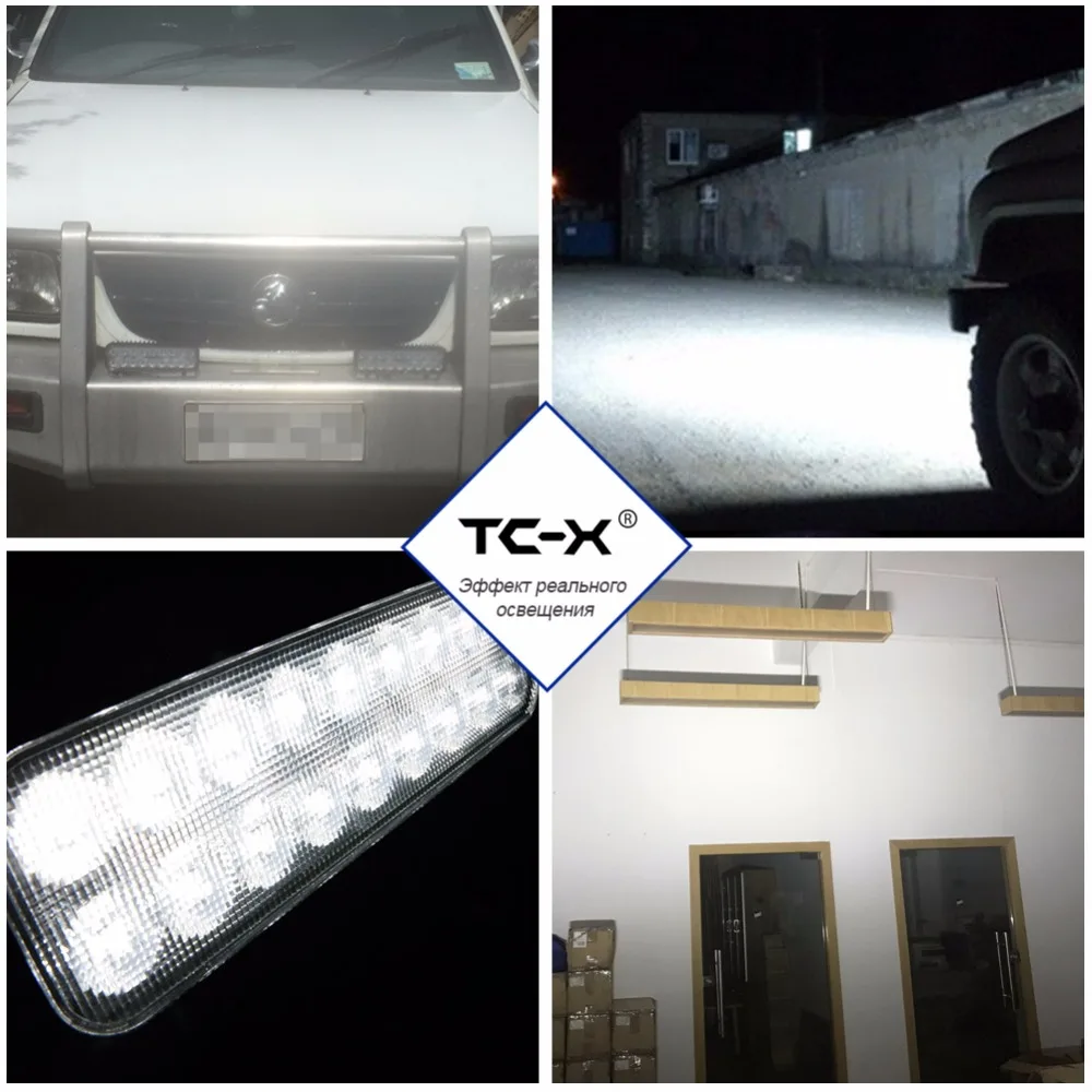 TC X 2 Шт./лот 9 Дюймов 54 Вт Ультра Потоп Свет Бар автомобиль для укладки