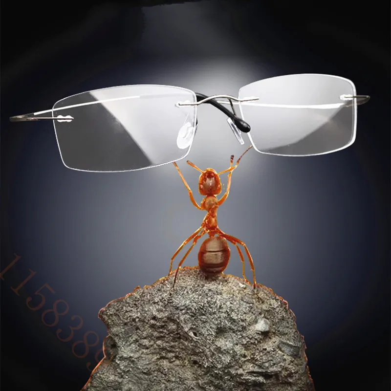 Новинка 2017 брендовая светильник титановая оправа для очков Мужская стойка без