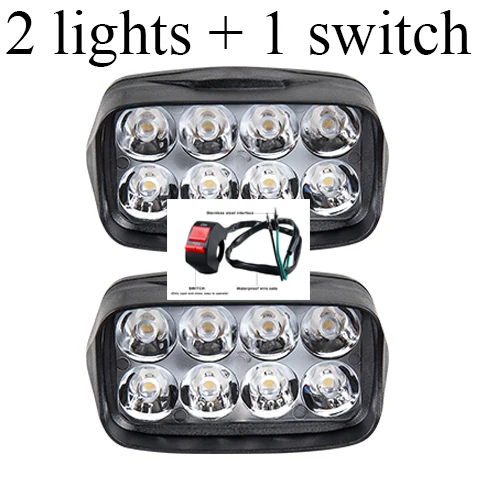 2PCS and 1switch Автомобильный светодиодный рабочий светильник AVACOM 4 дюйма, Ламповые панели 6500K ATV, светодиодный рабочий светильник s, грузовик 12 В, трактор, внедорожный, для вождения автомобиля, DRL, противотуманный Точечный светильник s - Цвет: 2PCS and 1switch