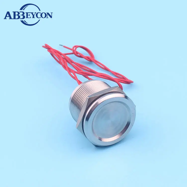 25 мм самоблокирующаяся IP68 SPST алюминиевая нормально открывающаяся ВКЛ./ВЫКЛ. 12 В
