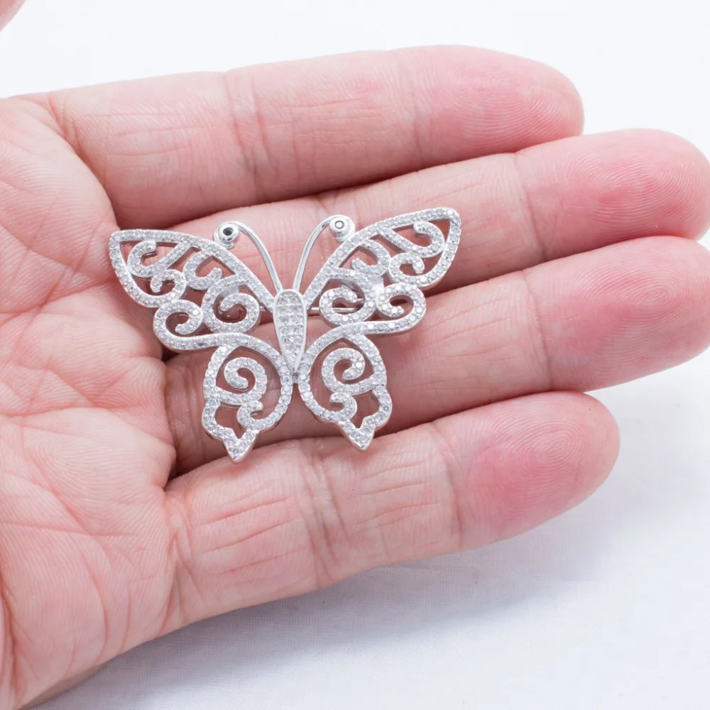 Роскошные Полные Кубический Циркон CZ Бабочка Брошь Pin Платье Пен Протяжка