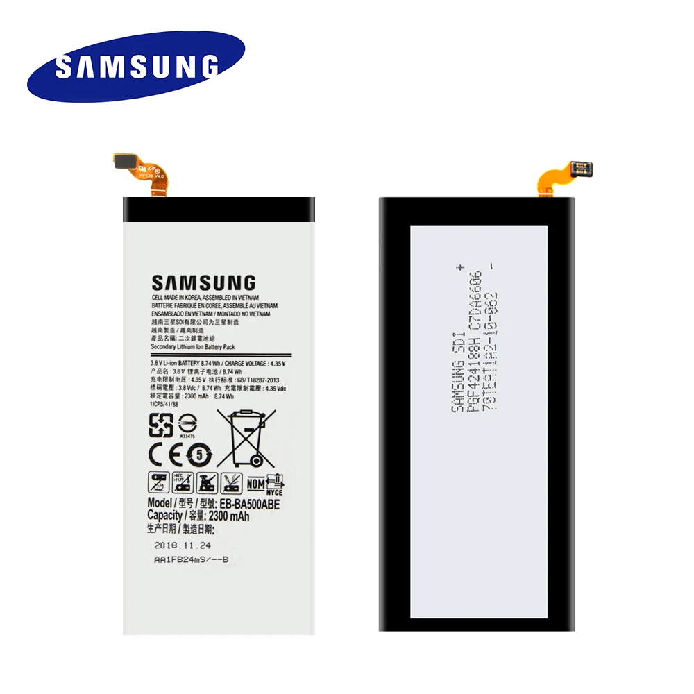 100% оригинальная запасная аккумуляторная батарея для Samsung Galaxy A5 A500 A5000 A500F A500H 2300