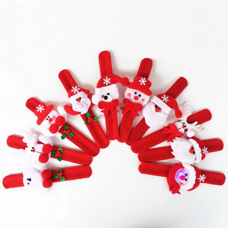 12 шт. Рождество Погладить Круг Рождественские Украшения Флэш Кольцо Руки