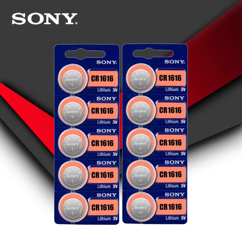 5 шт./лот Sony 100% оригинальный CR1616 кнопочный Аккумулятор для часов автомобильный