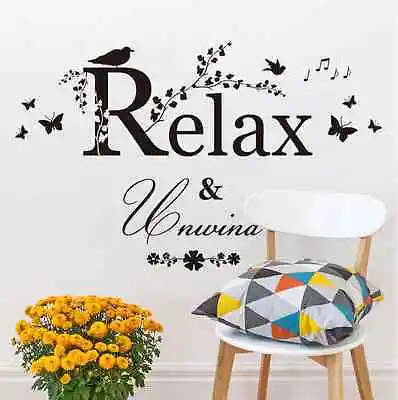 Расслабьтесь и расслабьтесь птицы цветы ветки бабочки виниловые настенные