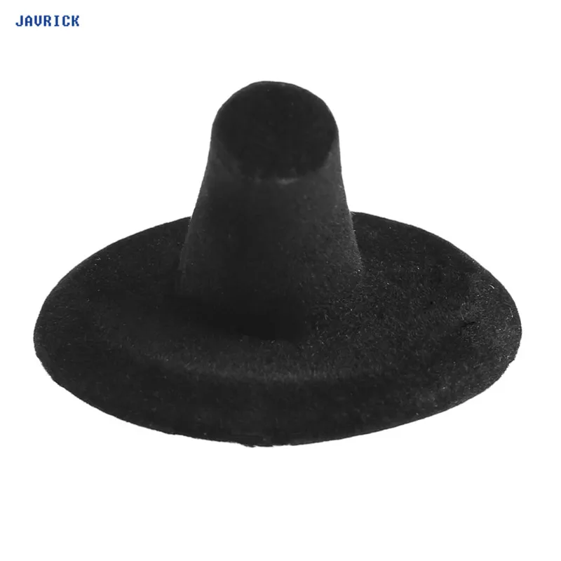 

JAVRICK Single Black Velvet Finger Ring Stand Jewelry Display Rack Holder Showcase Charm